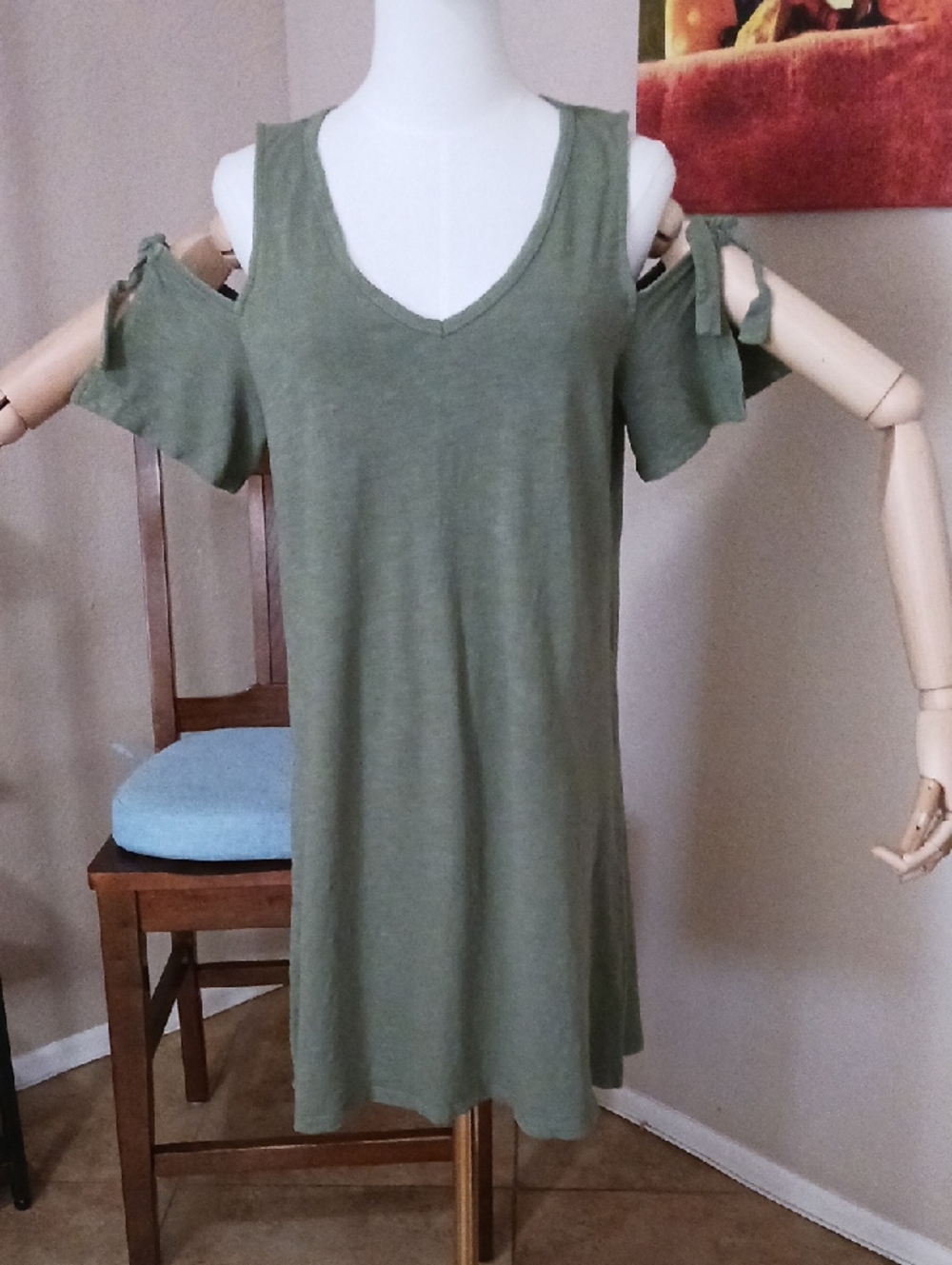 Sanctuary Olive Green Cold Shoulder Dress